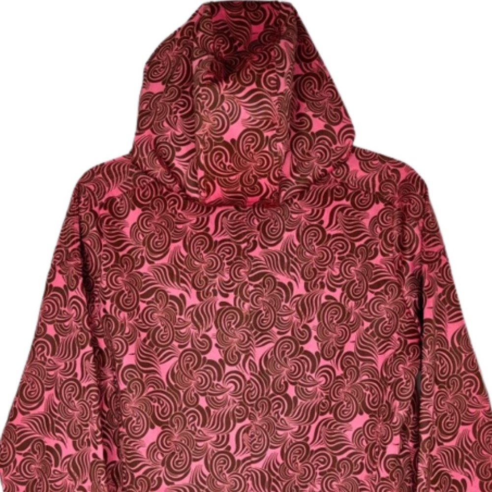 The North Face Swirly Clouds Full Zip Stretch Hooded Jacket - Pink/Brown - M - Picture 9 of 14